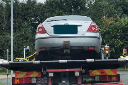 This Mondeo was stopped on Saturday and the driver was found to have no insurance for the vehicle.
Officers reported the driver for no insurance, but didn’t seize the vehicle as it was back at home.
The same car was stopped again on Monday by another team and still had no insurance.
This time the vehicle was seized and the driver reported again.