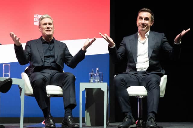 Labour leader Sir Keir Starmer with Gary Neville