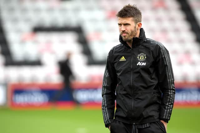 New Boro boss Michael Carrick during his time as a coach at Manchester United.