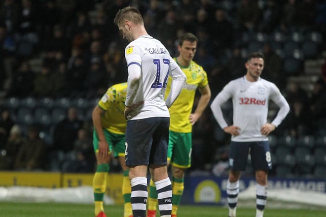 Preston North End's Paul Gallagher prepares to take a penalty