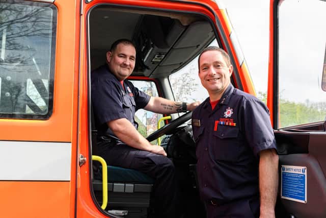 Adam and Paul drove an old fire engine filled with life-saving items like defibrillators, trauma packs and hydraulic equipment to an undisclosed location in Poland around 30 miles from the Ukrainian border. Photo: Kelvin Stuttard.