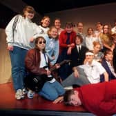 Cast members from the All Hallows RC High School production of "The Return of Miss Maple"