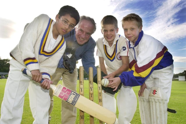 Pictured at Lytham Cricket Club's new cricket school are (from left to right) Rohan Chaukan, Michael Jack MP, Josh Beaumont and Ben Perkins