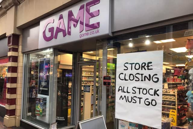 The GAME store in Market Walk, Chorley is closing down
