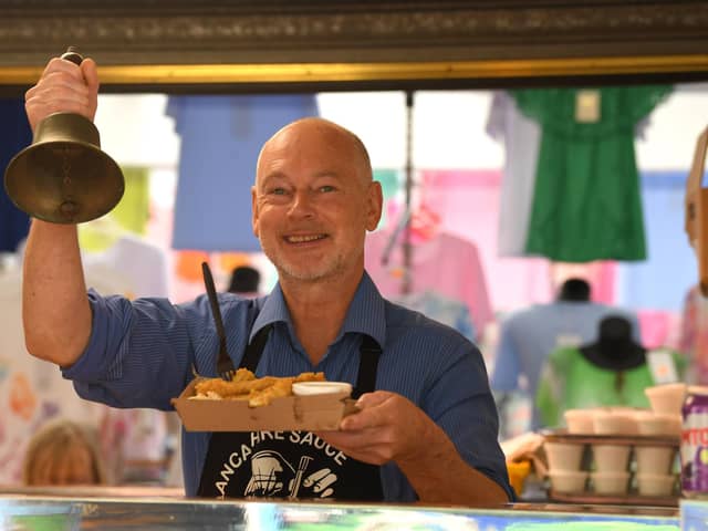 Dave Critchley at Critchley's Farm at Chorley Market has become an internet sensation following positive online reviews of his CFC chicken strips