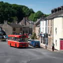 A vintage bus in Heysham Village.