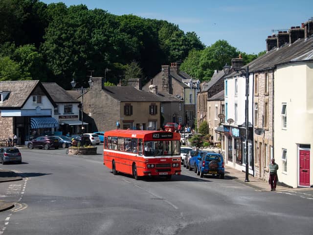 A vintage bus in Heysham Village.