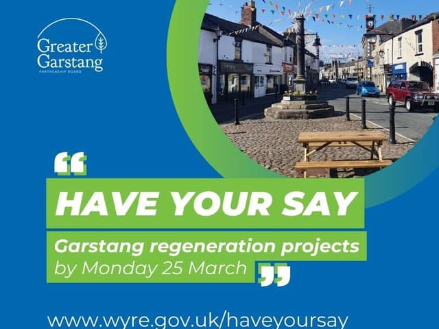 Have your say on proposed regeneration projects in Garstang by Monday 25 March