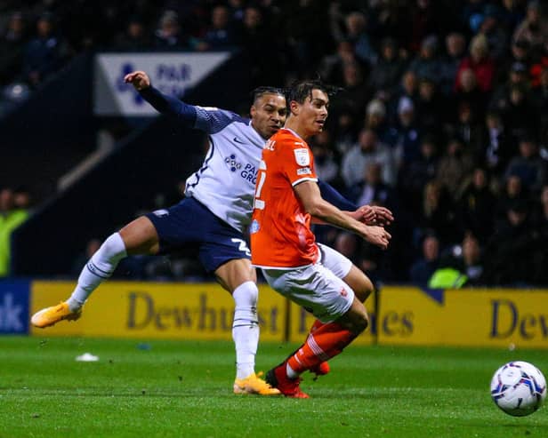 Cameron Archer scoring against Blackpool 