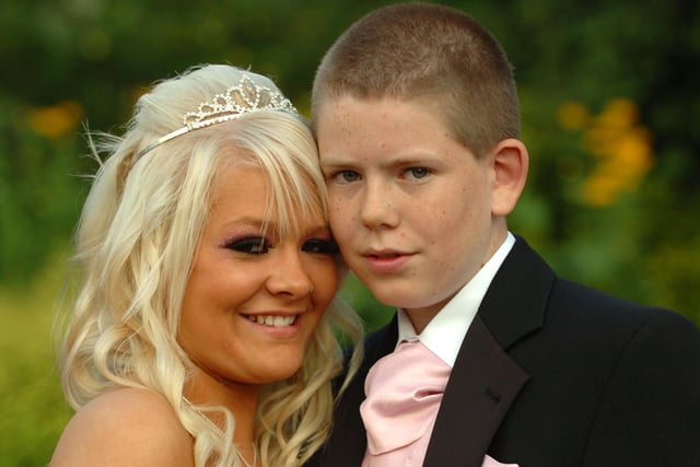 Leonie Jackson and Nathan Doyle at Penwortham Girls' High School prom at The Pines Hotel, Clayton-le-Woods in 2009