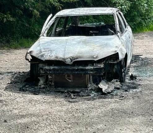 The car was found in woodland off Factory Lane. Image: Mark Roberts