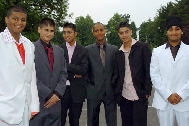 The boys looking sharp as they arrive at the Fulwood High School and Arts College Prom in 2006