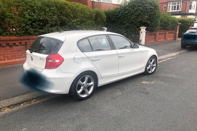 The driver of this white BMW was stopped in Lytham.
Officers discovered the driver had been disqualified, had no insurance and tested positive for cocaine. 
He was arrested and remanded in custody to appear before Magistrates.