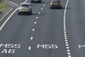 70 minutes delays were reported following a crash on the M55.