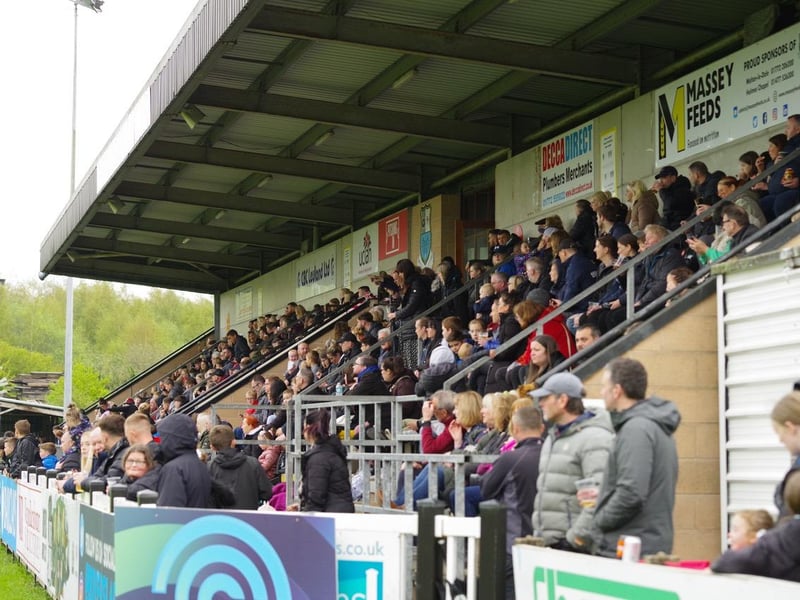 Plenty of spectators in the stand at the Sir Tom Finney Stadium watch on as the game is played
