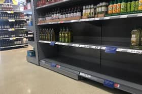 The Tesco Superstore in Penwortham had empty shelves today as Ukraine shortages hit the UK.