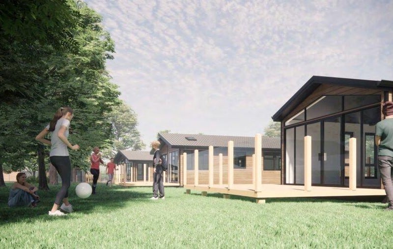 The holiday lodges will each have a decked area and open space outside - and either two or three bedrooms (image: FWP Limited, via Preston City Council planning portal)