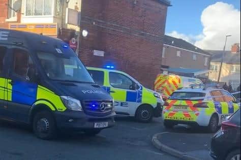 A 30-year-old man, of no fixed abode, was arrested and taken to hospital as a precaution after making threats to harm himself. He is now in custody. Pic credit: Mandy Holmes