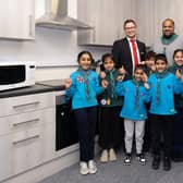 Cubs &amp; Beavers from 10th Fulwood Scout group with Redrow's Paul Fishwick &amp; Scout leader Shoayb Bux