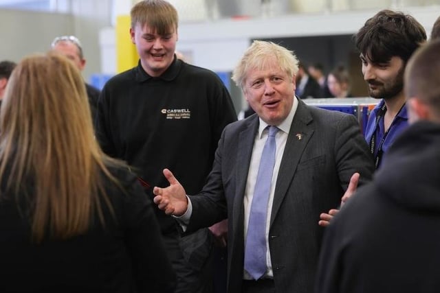 Boris speaking at Burnley College. Picture by Andrew Parsons CCHQ/Parsons Media