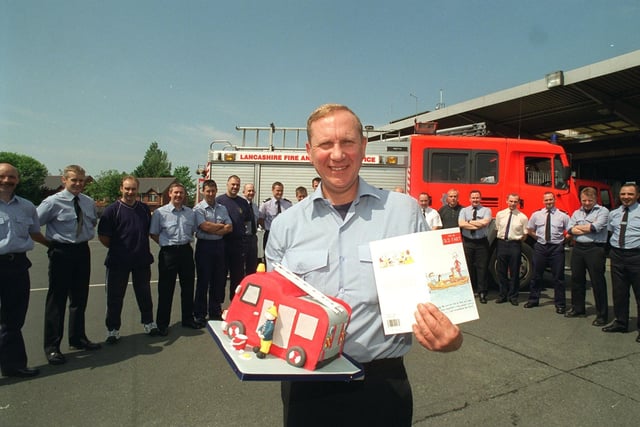Retiring firefighter Glen Swales got a great send off and is pictured here with his colleagues at Preston Fire Station