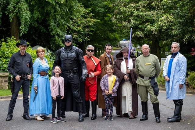Special guests at the Yellow Ribbon Day fete included Batman and other renowned characters from the world of entertainment, plus the police and fire service.