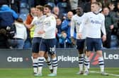 Preston North End's Tom Cannon (2nd left) celebrates with teammates after scoring his side's second goal
