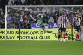 Matty Urwin pulled off a number of fine saves for Chorley, including two match-winning penalty saves in the shootout against Curzon Ashton (photos: David Airey/dia_images)