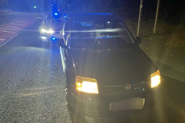 This vehicle was stopped by patrols in Myles Standish Way, Chorley, after a smell of cannabis was coming from the vehicle. 
The driver tested positive on a road side test for cannabis and was arrested.