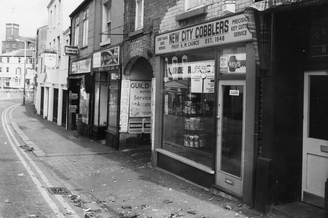 Some of us may remember when these shops still stood at the 'forgotten' bottom end of Friargate. These are the ones that were demolished to make way for student housing
