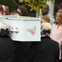 Olivia Pratt-Korbel's coffin is carried into St Margaret Mary's Church in Knotty Ash, Liverpool.