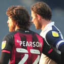 Preston North End's Alan Browne with Bournemouth's Ben Pearson