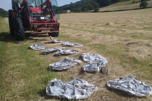 Sky lanterns found in a farmer's field (Photo courtesy of CLA)