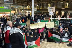 The flashmob arrived at Preston station during one of the busiest travelling times of the week (image: Children of the Ghetto)