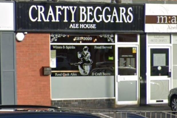 Crafty Beggars Ale House on Garstang Road has a rating of 4.8 out of 5 from 98 Google reviews, making it the highest-rated pub in Fulwood