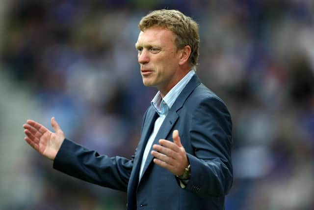 PRESTON, UNITED KINGDOM - JULY 22:  David Moyes the Everton manager during the Pre Season Friendly match between Preston North End and Everton at Deepdale on July 22, 2008 in Preston, England.  (Photo by Shaun Botterill/Getty Images)
