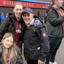 Ruby with her sister Jay Hebden and Burnley FC chairman Alan Pace who made Ruby's dream come true when he presented her with the shirt worn by Jay Rod, her favourite player, after the Clarets 5-0 win against Sheffield United at Turf Moor on Saturday