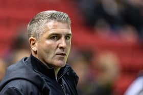 Preston North End's manager Ryan Lowe looks on during the reverse fixture at Bristol City