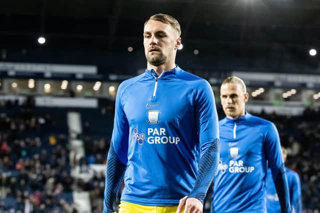 Preston North End's Patrick Bauer looks on