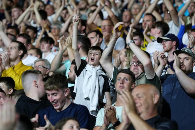 PNE fans make themselves heard in Yorkshire.