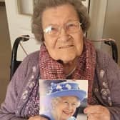 Colne's Elsie Moore with her telegram from the Queen she received to mark her 105th birthday