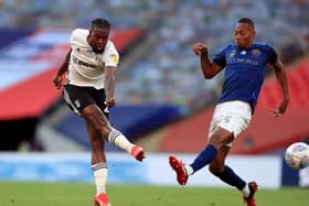 Josh Onomah in action for Fulham during the Championship play-off final at Wembley