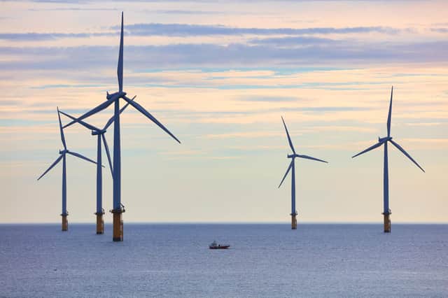 The energy scheme would transform the scene off the Lancashire coast.