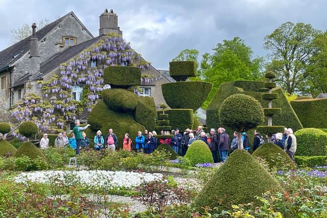 Chris Crowder leads a World Topiary Day tour at Levens Hall and Gardens, Cumbria, to convey the secrets of topiary.