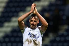 Preston North End's Greg Cunningham thanks the fans