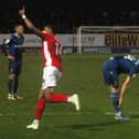 Jon Obika's goal against Gillingham was one of two he scored for Morecambe Picture: Michael Williamson