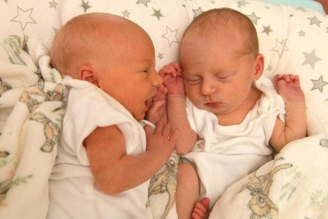 Hannah Grace and Charlotte Lily, born July 7 at 12:40 and 12:42, weighing 4lb 12oz and 5lb, to Paula Bibby from Leyland