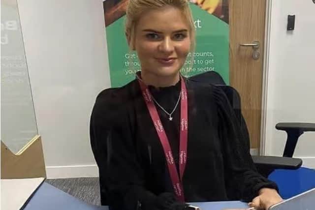 Blackpool singer Amy Blyth, 20, from Cleveleys, recently took up the role of business administrative apprentice witH Inspira