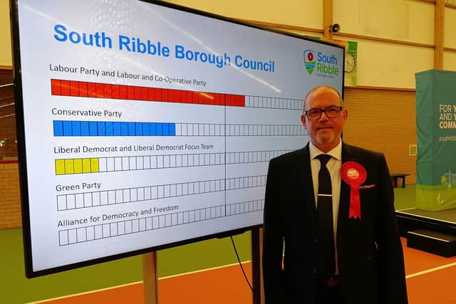 Cllr Paul Foster basking in a rare Labour majority in South Ribble
