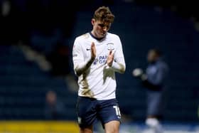 Preston North End's Ryan Ledson looks dejected as he applauds the fans at the final whistle
